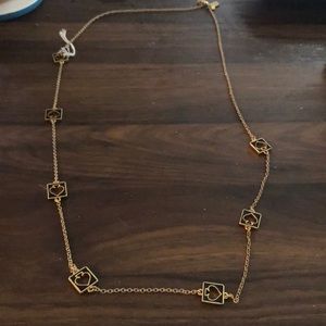 NWOT Kate spade Long Necklace with logo charms